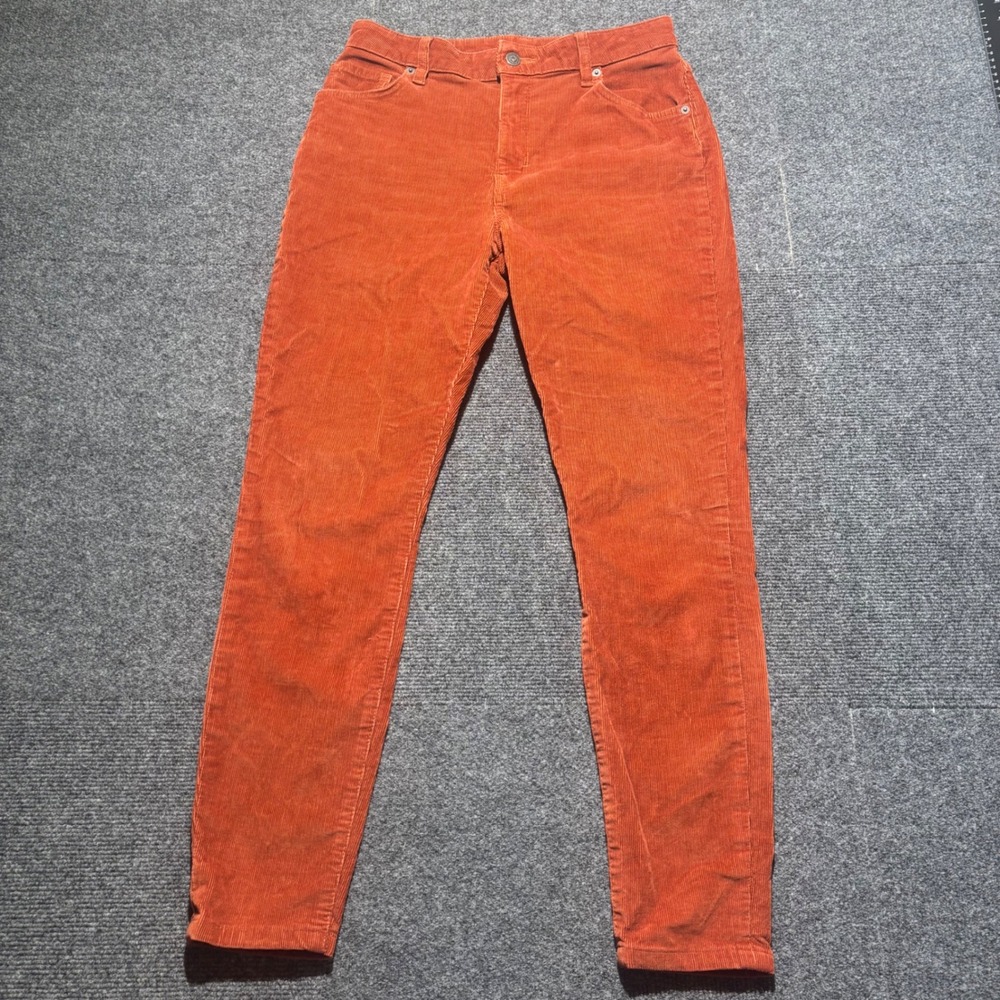 Patagonia Womens Organic Cotton Corduroy Slim Pants Burnt Orange Rust Size 29 - Picture 2 of 8